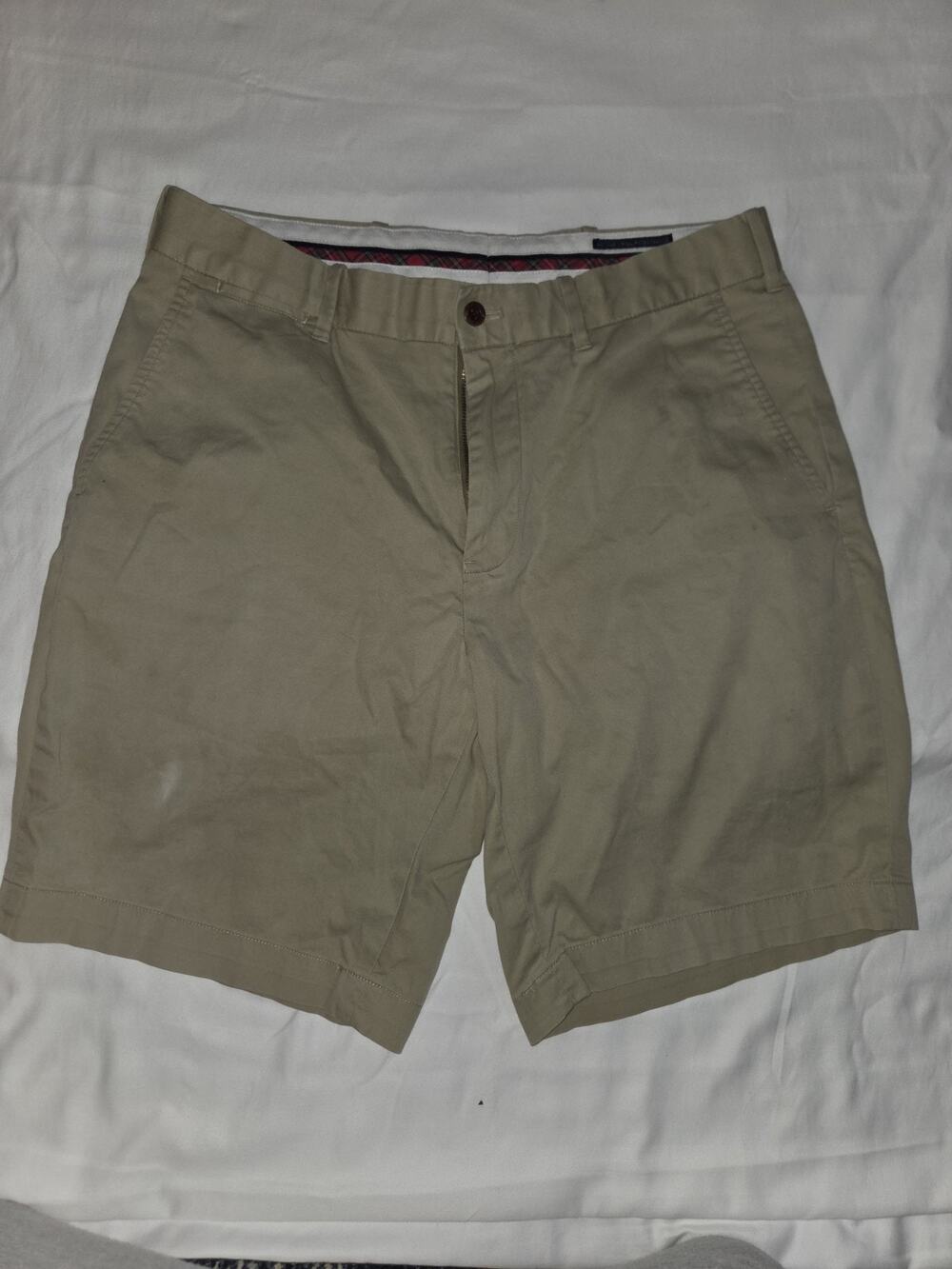 Polo Ralph Lauren Men's Khaki Chino Shorts, Vintage, Flat Front, Pockets, Golf